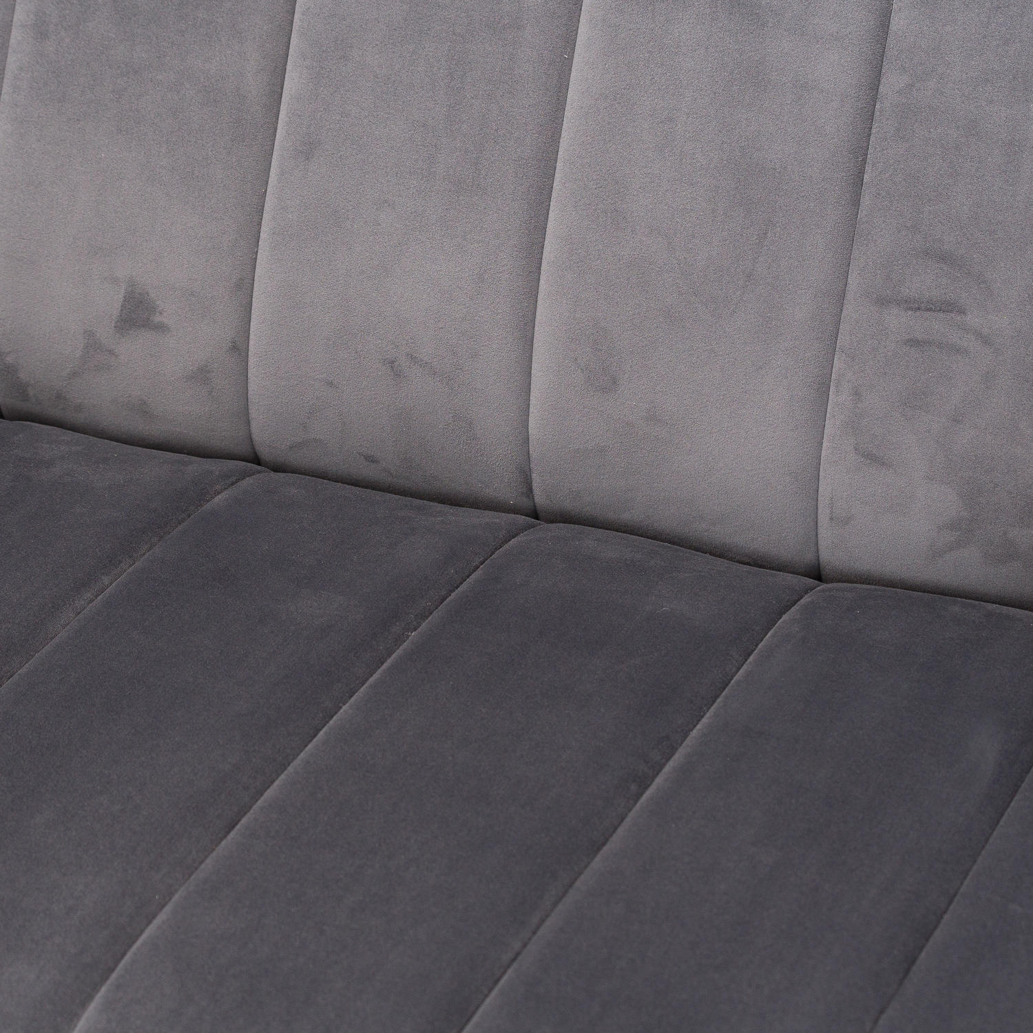 Emperor Grey Velvet 2 Seater Sofa With Chrome Legs - Casa Bettini