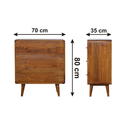 Curved Chestnut Chest