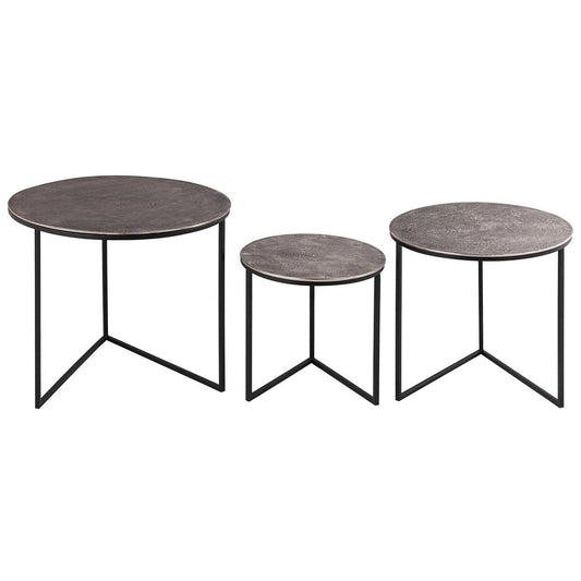 Farrah Collection Set of Three Round Tables - Casa Bettini