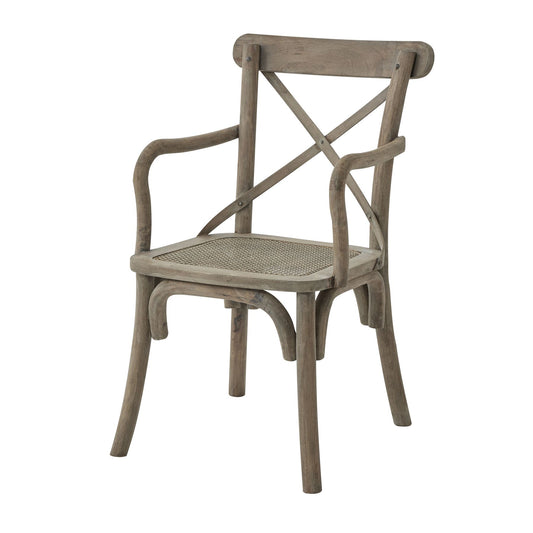 Copgrove Collection Cross Back Carver Chair With Rush Seat - Casa Bettini